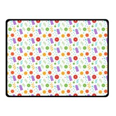 Decorative Spring Flower Pattern Double Sided Fleece Blanket (small)  by TastefulDesigns