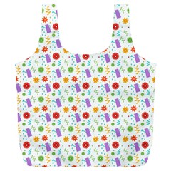 Decorative Spring Flower Pattern Full Print Recycle Bags (l)  by TastefulDesigns