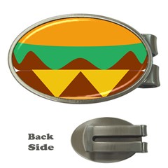 Hamburger Bread Food Cheese Money Clips (oval)  by Simbadda