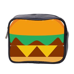 Hamburger Bread Food Cheese Mini Toiletries Bag 2-side by Simbadda