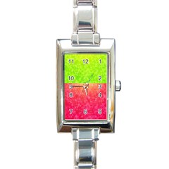 Colorful Abstract Triangles Pattern  Rectangle Italian Charm Watch by TastefulDesigns