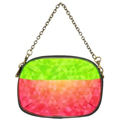 Colorful Abstract Triangles Pattern  Chain Purses (two Sides)  by TastefulDesigns