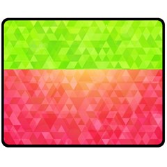 Colorful Abstract Triangles Pattern  Double Sided Fleece Blanket (medium)  by TastefulDesigns