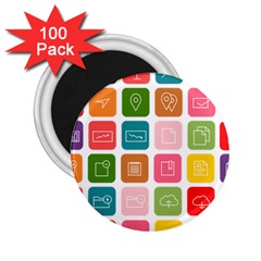 Icons Vector 2 25  Magnets (100 Pack) 