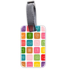 Icons Vector Luggage Tags (two Sides) by Simbadda