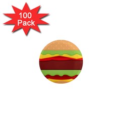 Vector Burger Time Background 1  Mini Magnets (100 Pack)  by Simbadda