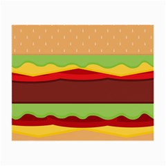 Vector Burger Time Background Small Glasses Cloth (2-side) by Simbadda