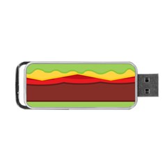 Vector Burger Time Background Portable Usb Flash (one Side) by Simbadda