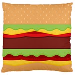Vector Burger Time Background Large Flano Cushion Case (Two Sides) Front