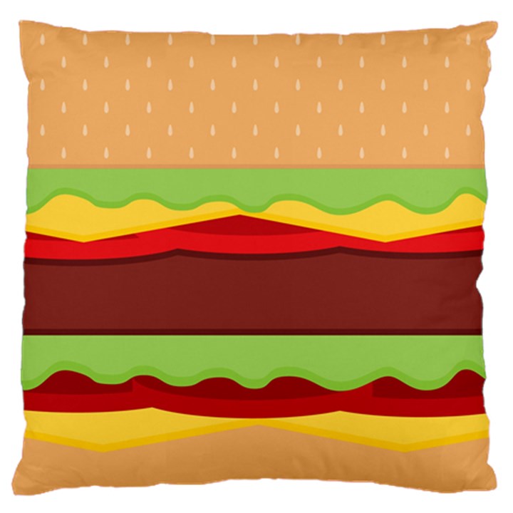 Vector Burger Time Background Large Flano Cushion Case (Two Sides)