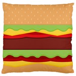 Vector Burger Time Background Large Flano Cushion Case (Two Sides) Back