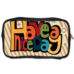 Have A Nice Happiness Happy Day Toiletries Bags 2-side by Simbadda