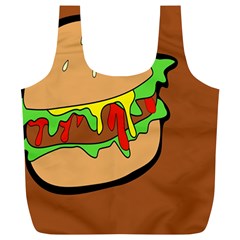 Burger Double Full Print Recycle Bags (l)  by Simbadda
