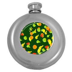 Seamless Tile Background Abstract Round Hip Flask (5 Oz)