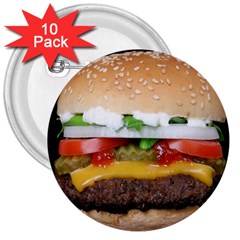 Abstract Barbeque Bbq Beauty Beef 3  Buttons (10 Pack)  by Simbadda