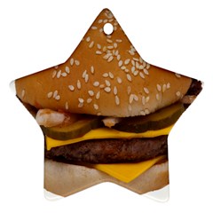 Cheeseburger On Sesame Seed Bun Ornament (Star)