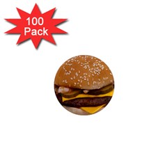 Cheeseburger On Sesame Seed Bun 1  Mini Magnets (100 pack) 