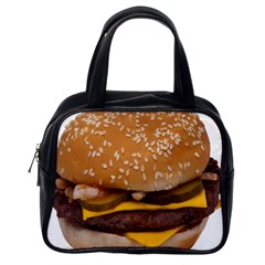 Cheeseburger On Sesame Seed Bun Classic Handbags (one Side) by Simbadda