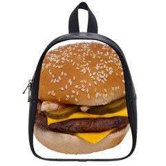 Cheeseburger On Sesame Seed Bun School Bags (Small) 