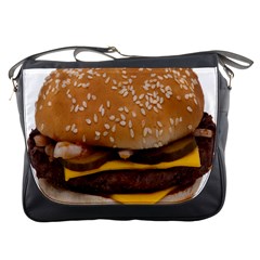 Cheeseburger On Sesame Seed Bun Messenger Bags