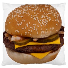 Cheeseburger On Sesame Seed Bun Large Cushion Case (One Side)