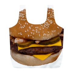 Cheeseburger On Sesame Seed Bun Full Print Recycle Bags (L) 