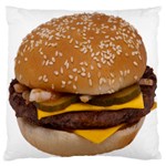 Cheeseburger On Sesame Seed Bun Standard Flano Cushion Case (Two Sides) Front