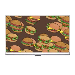 A Fun Cartoon Cheese Burger Tiling Pattern Business Card Holders by Simbadda