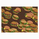 A Fun Cartoon Cheese Burger Tiling Pattern Large Glasses Cloth (2-Side) Front