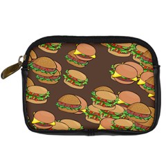 A Fun Cartoon Cheese Burger Tiling Pattern Digital Camera Cases by Simbadda