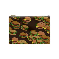 A Fun Cartoon Cheese Burger Tiling Pattern Cosmetic Bag (medium)  by Simbadda