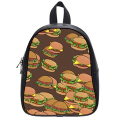 A Fun Cartoon Cheese Burger Tiling Pattern School Bags (small)  by Simbadda