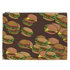 A Fun Cartoon Cheese Burger Tiling Pattern Cosmetic Bag (xxl)  by Simbadda