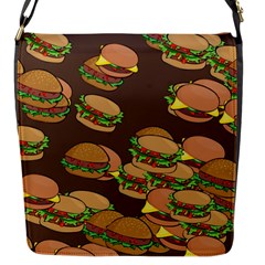 A Fun Cartoon Cheese Burger Tiling Pattern Flap Messenger Bag (s) by Simbadda