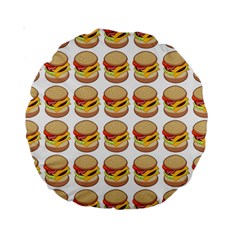 Hamburger Pattern Standard 15  Premium Round Cushions by Simbadda
