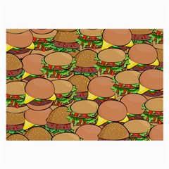 Burger Double Border Large Glasses Cloth (2-side) by Simbadda