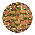 Burger Double Border Round Filigree Ornament (Two Sides) Front