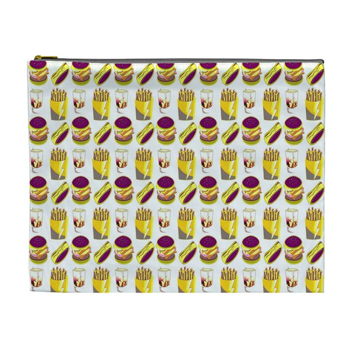 Hamburger And Fries Cosmetic Bag (XL)