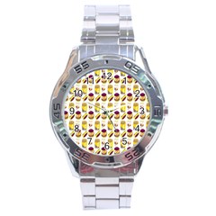 Hamburger And Fries Stainless Steel Analogue Watch by Simbadda