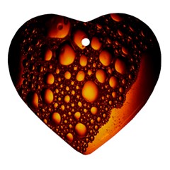 Bubbles Abstract Art Gold Golden Ornament (heart) by Simbadda