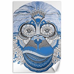 Pattern Monkey New Year S Eve Canvas 24  X 36  by Simbadda