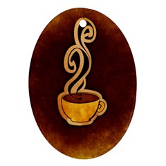 Coffee Drink Abstract Ornament (Oval)