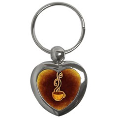 Coffee Drink Abstract Key Chains (heart)  by Simbadda