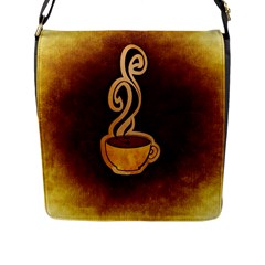 Coffee Drink Abstract Flap Messenger Bag (L) 