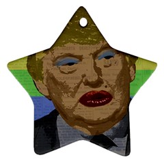 Donald Trump Star Ornament (two Sides) by Valentinaart