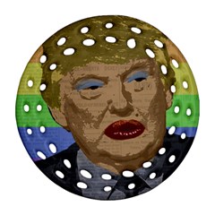 Donald Trump Round Filigree Ornament (two Sides) by Valentinaart