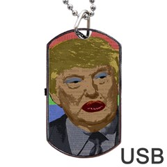 Donald Trump Dog Tag Usb Flash (two Sides) by Valentinaart