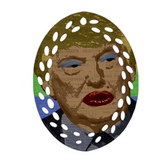 Donald Trump Ornament (oval Filigree) by Valentinaart