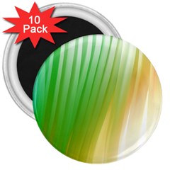 Folded Digitally Painted Abstract Paint Background Texture 3  Magnets (10 Pack)  by Simbadda