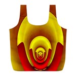 Red Gold Fractal Hypocycloid Full Print Recycle Bags (L)  Back